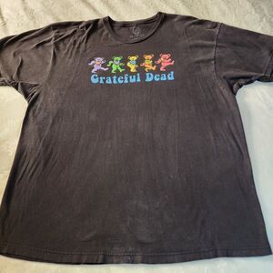 Grateful Dead Dancing Bears Black Tshirt With Graphics Size 3XL